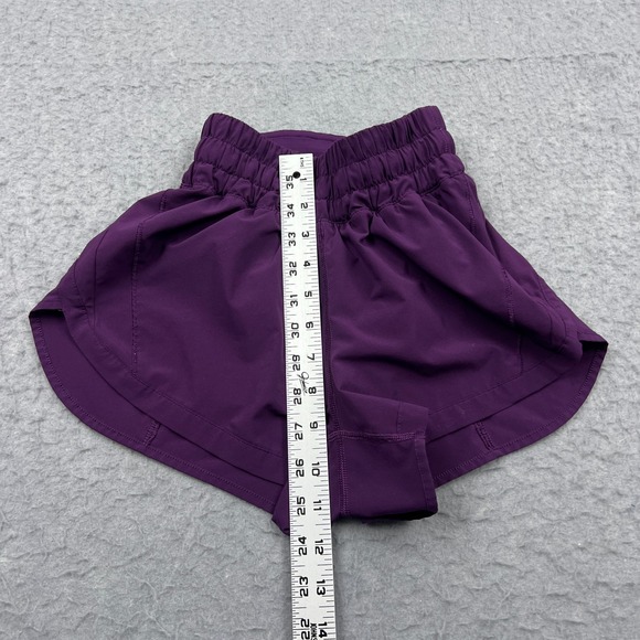 Lululemon Track That High-Rise Lined Short 3" Women's 0 Purple Swift Run W7BISS - Picture 8 of 12